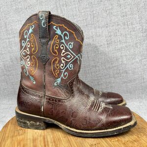 Ariat Fatbaby Western Boots Women's Size 8.5 B Cowgirl Leather Embossed